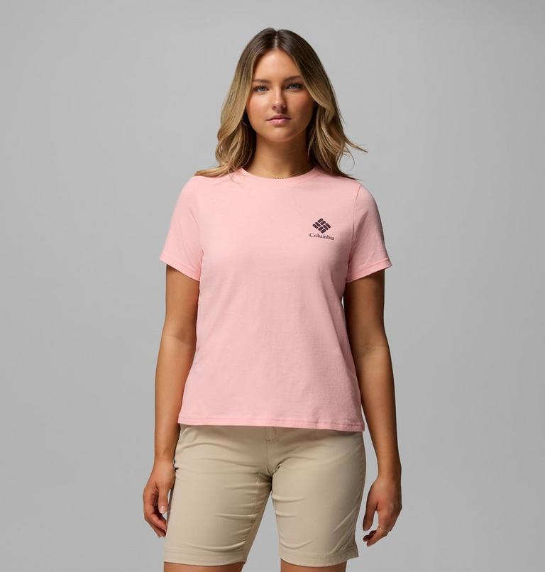 Camiseta con estampado Rolling Bend para mujer, Color: Pink Sand, Stacked Gem Mini, image 1