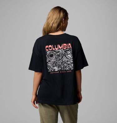 Women's Rolling Bend Graphic Oversized T-Shirt, Color: Black, Mountainview, image 5