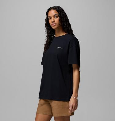 Women's Rolling Bend Graphic Oversized T-Shirt, Color: Black, Floral Groove, image 20