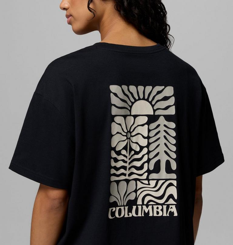 Camiseta oversize con estampado Rolling Bend para mujer, Color: Black, Floral Groove, image 6