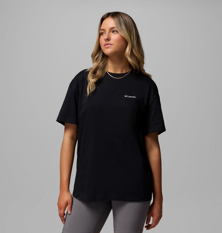 Women's Rolling Bend Graphic Oversized T-Shirt, Color: Black, Bubbly Scoped View, image 1