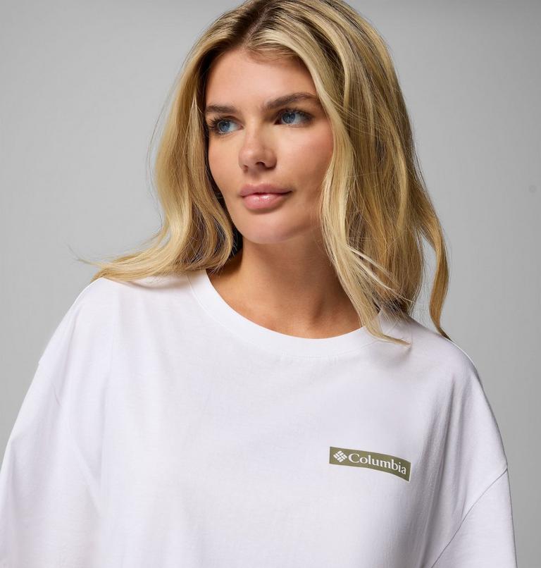 Women's Rolling Bend Graphic Oversized T-Shirt, Color: White, Mountainview, image 5