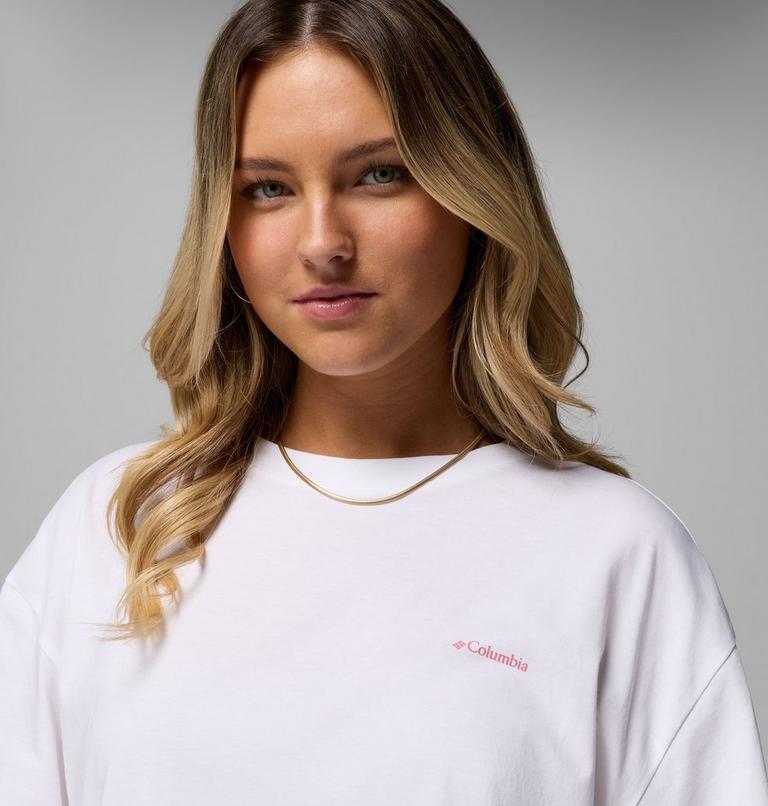 Camiseta oversize con estampado Rolling Bend para mujer, Color: White, Floral Groove, image 5