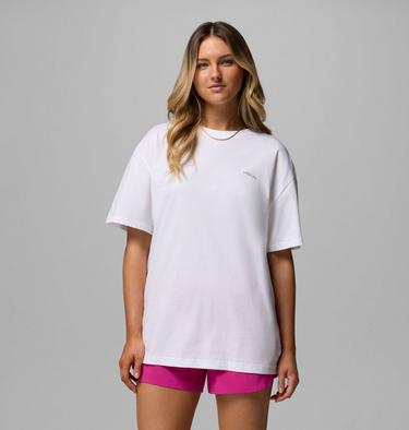 Camiseta oversize con estampado Rolling Bend para mujer, Color: White, Floral Groove, image 11