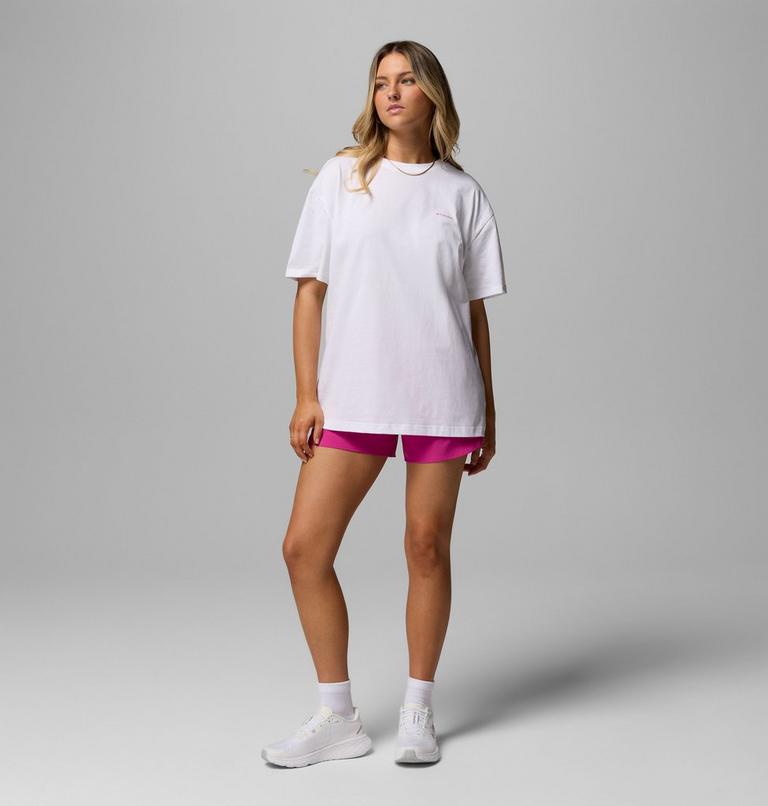 Camiseta oversize con estampado Rolling Bend para mujer, Color: White, Floral Groove, image 2