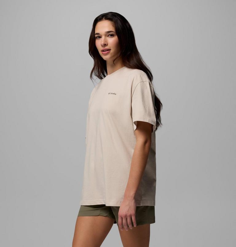 Women's Rolling Bend Graphic Oversized T-Shirt, Color: Dark Stone, Bubbly Scoped View, image 4