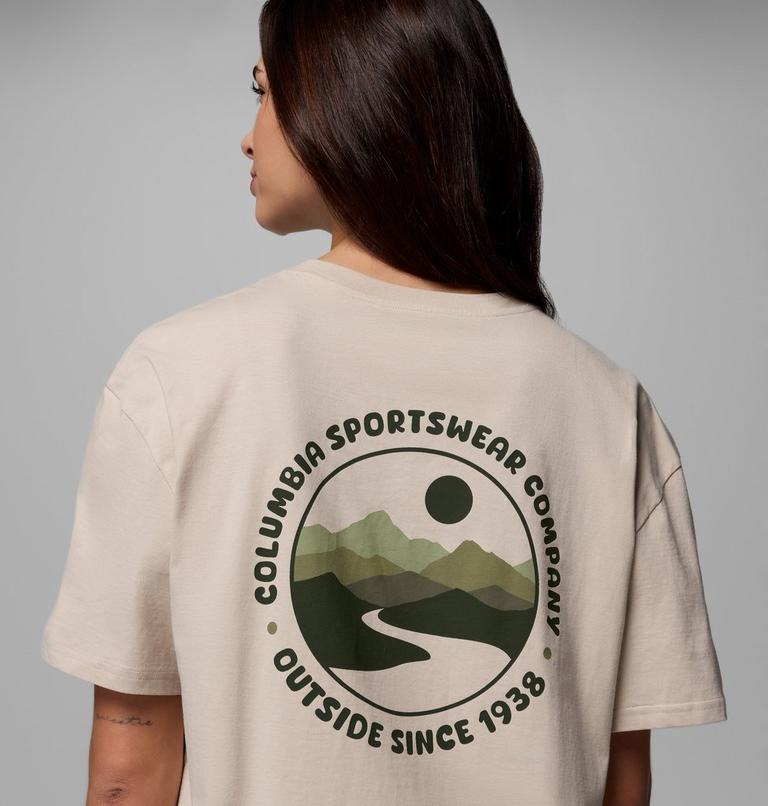 Women's Rolling Bend Graphic Oversized T-Shirt, Color: Dark Stone, Bubbly Scoped View, image 6