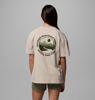 Women's Rolling Bend Graphic Oversized T-Shirt, Color: Dark Stone, Bubbly Scoped View, image 7