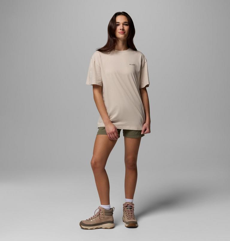 Women's Rolling Bend Graphic Oversized T-Shirt, Color: Dark Stone, Bubbly Scoped View, image 2