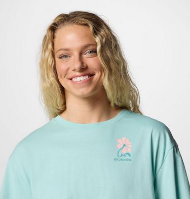Women's Rolling Bend Graphic Oversized T-Shirt, Color: Spray, Floral Fun, image 4