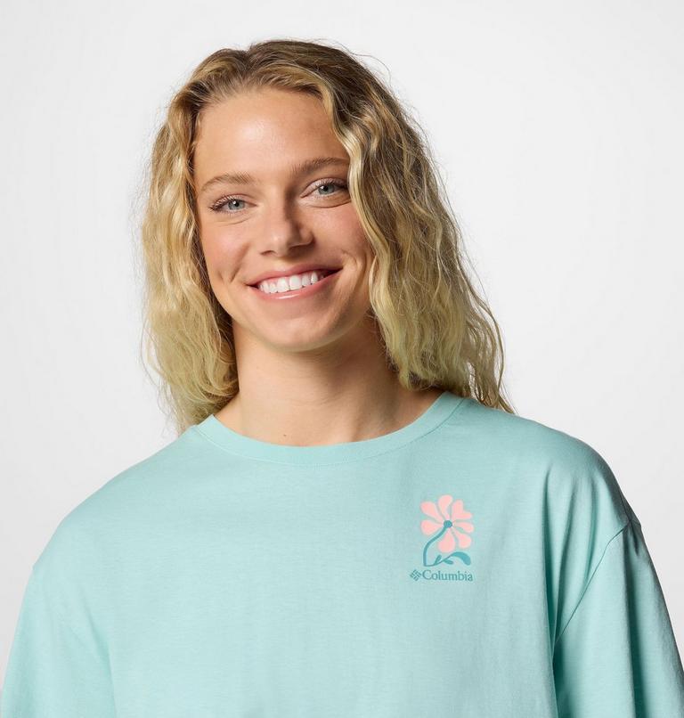 Camiseta oversize con estampado Rolling Bend para mujer, Color: Spray, Floral Fun, image 4