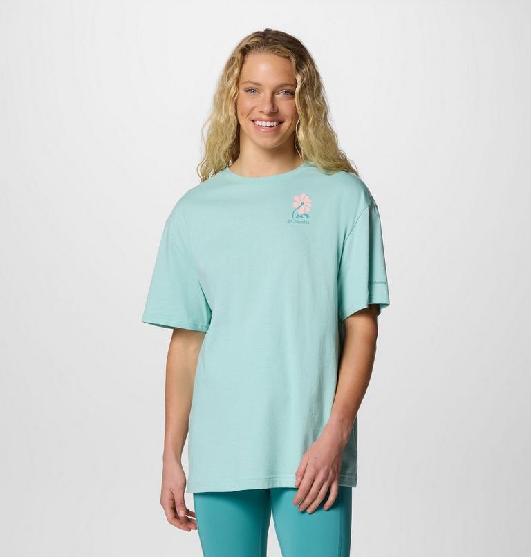 Camiseta oversize con estampado Rolling Bend para mujer, Color: Spray, Floral Fun, image 2