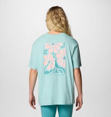 Women's Rolling Bend Graphic Oversized T-Shirt, Color: Spray, Floral Fun, image 7