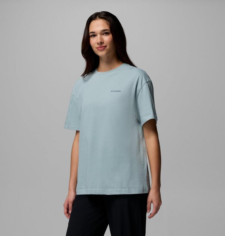 Camiseta oversize con estampado Rolling Bend para mujer, Color: Crushed Blue, Floral Groove, image 4