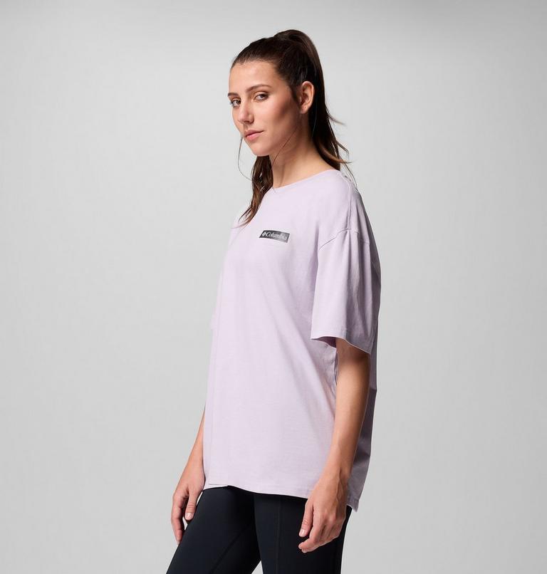 Women's Rolling Bend Graphic Oversized T-Shirt, Color: Lavender Pearl, Mountainview, image 4