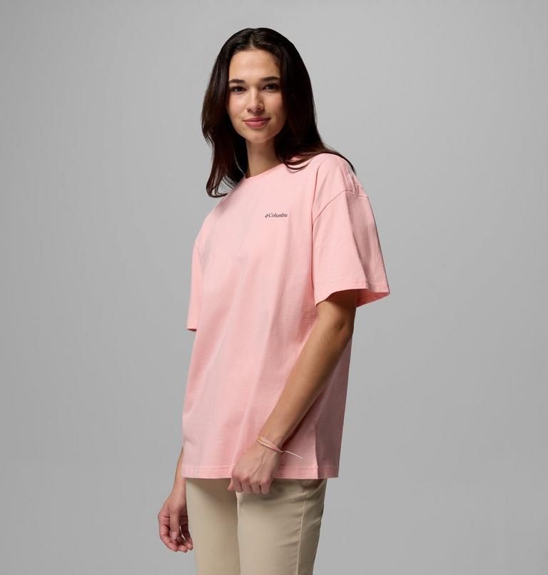 Camiseta oversize con estampado Rolling Bend para mujer, Color: Pink Sand, Bubbly Scoped View, image 4