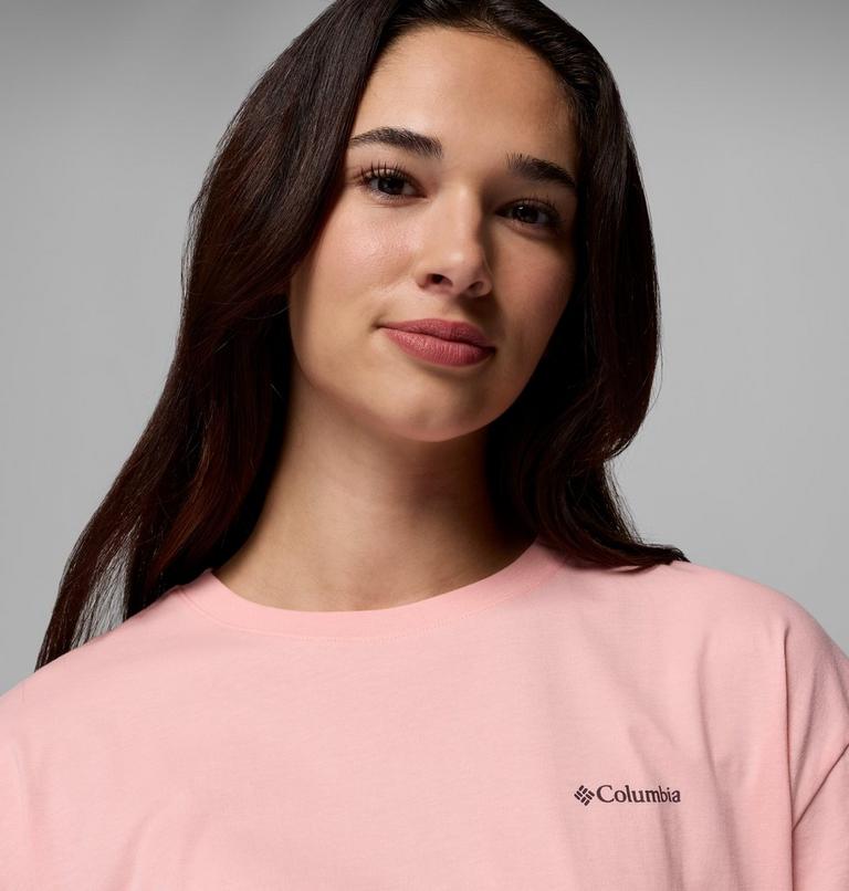 Camiseta oversize con estampado Rolling Bend para mujer, Color: Pink Sand, Bubbly Scoped View, image 5