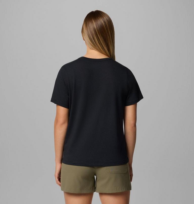 Women's Ruby Springs Graphic Scoop Neck Short Sleeve Shirt, Color: Black, Wanderlust, image 2