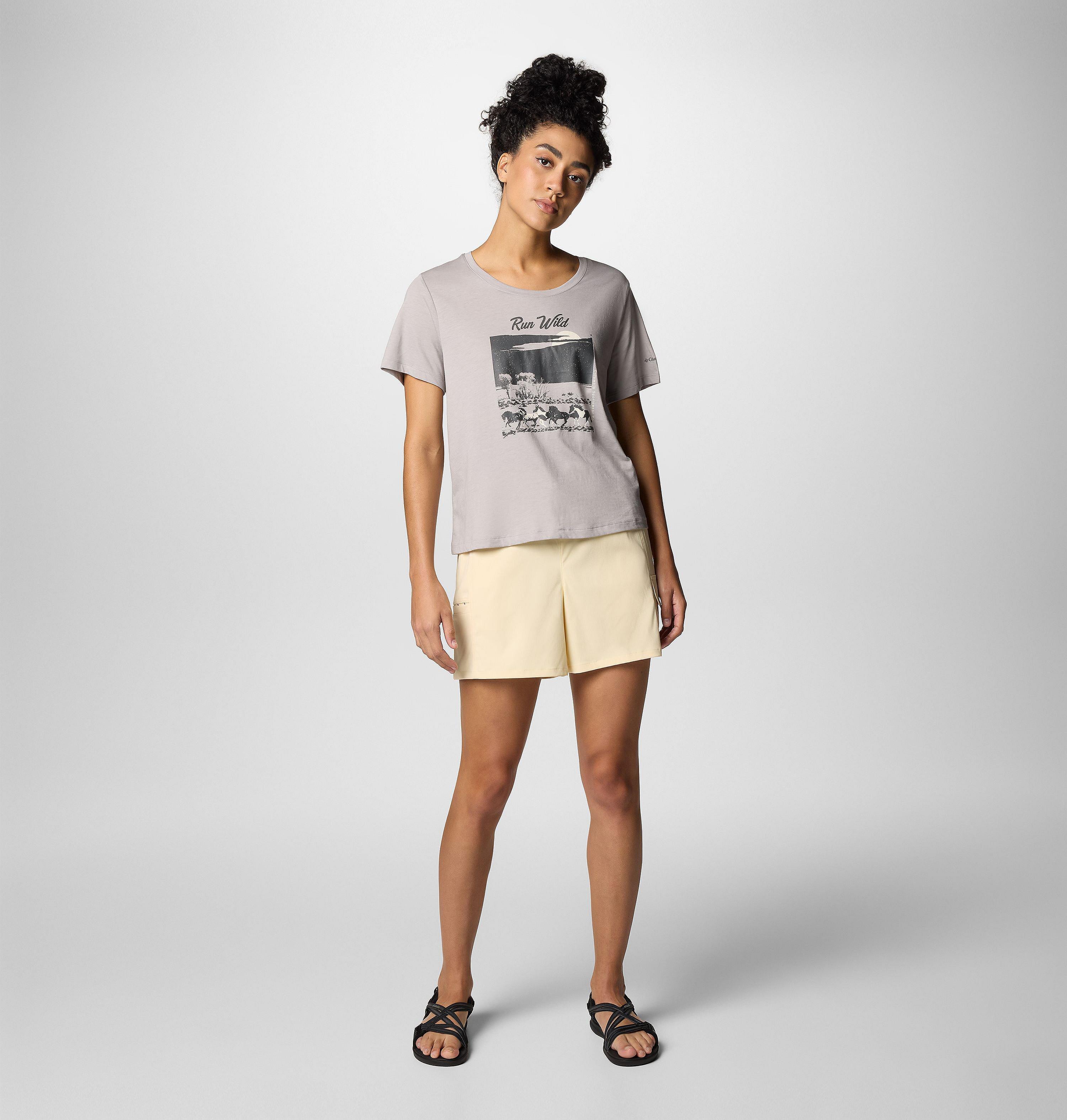 Women's Ruby Springs Graphic Scoop Neck Short Sleeve Shirt 5