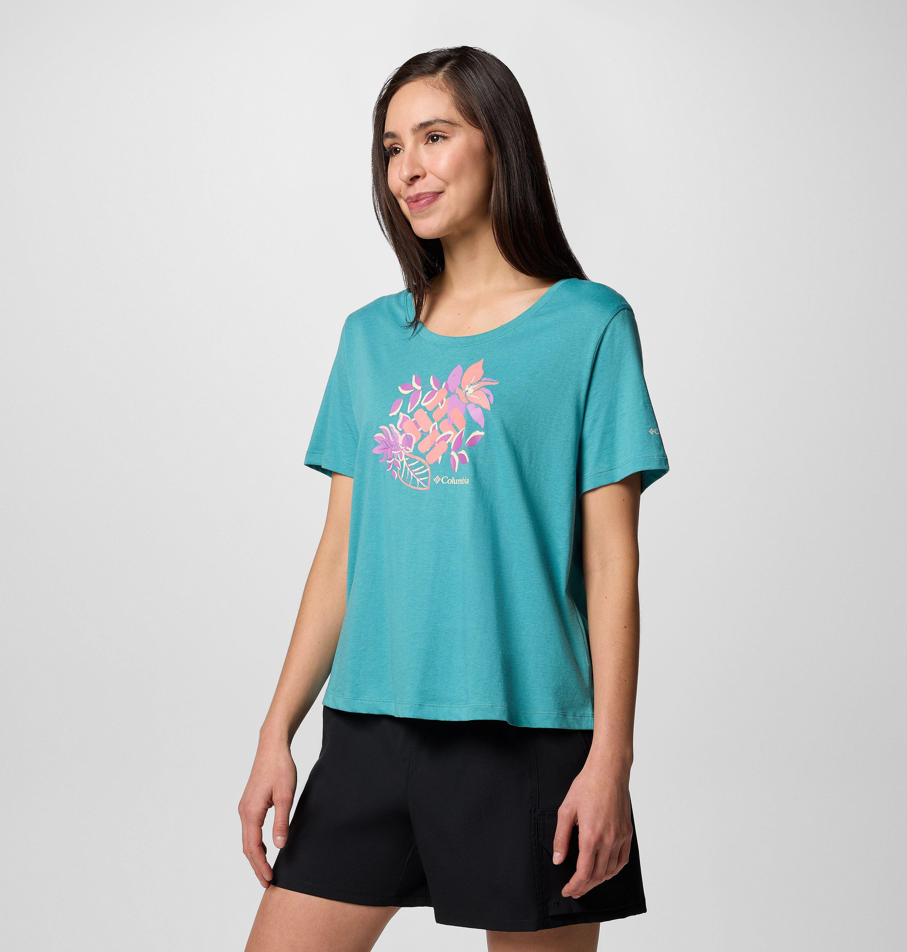 Women's Ruby Springs Graphic Scoop Neck Short Sleeve Shirt 3