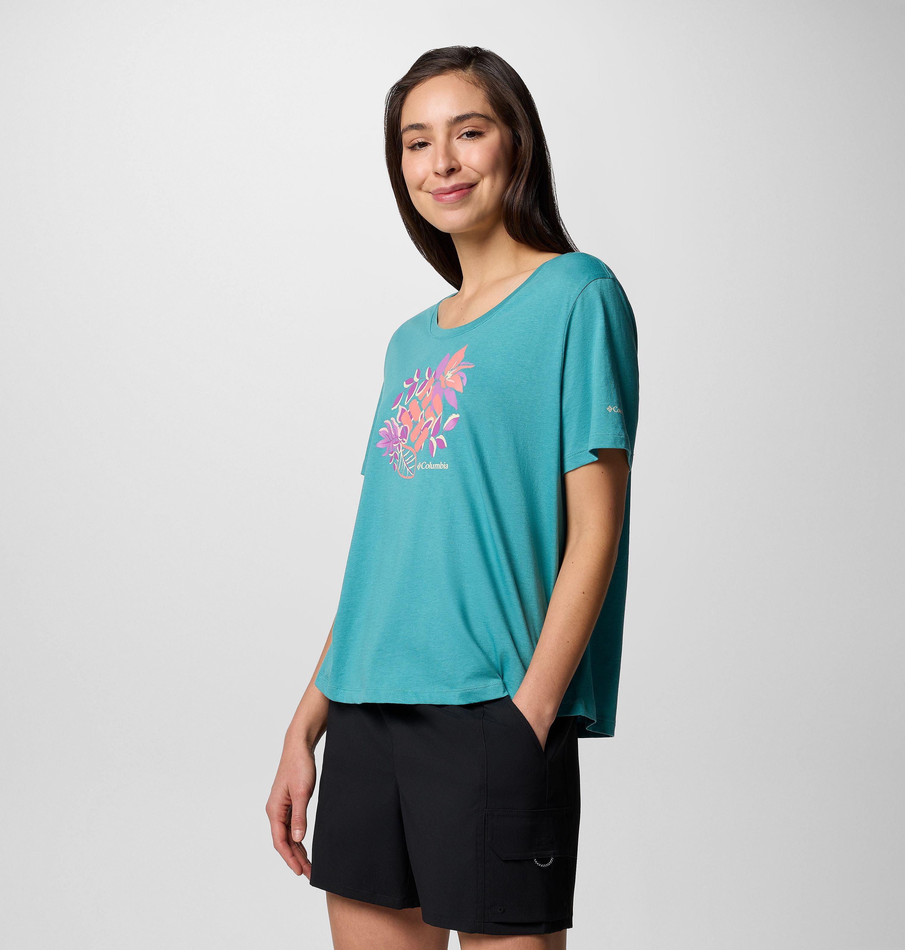 Women's Ruby Springs Graphic Scoop Neck Short Sleeve Shirt 5