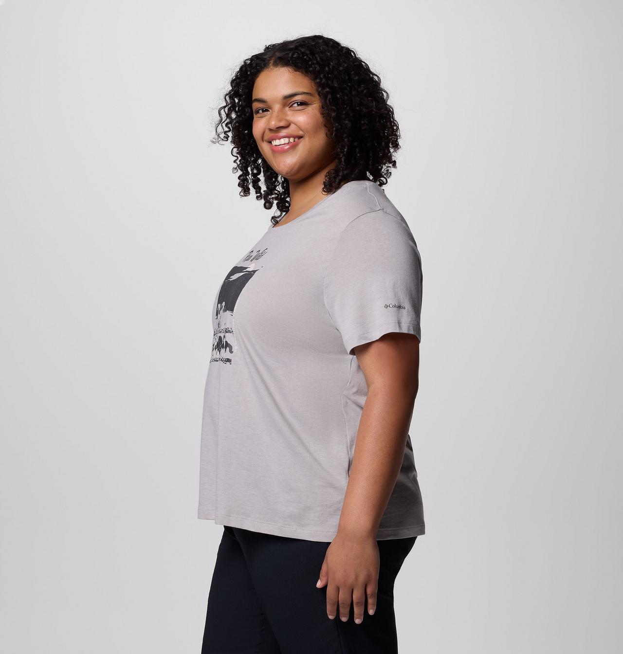 Women's Ruby Springs™ Graphic Scoop Neck Short Sleeve Shirt - Plus Size 3