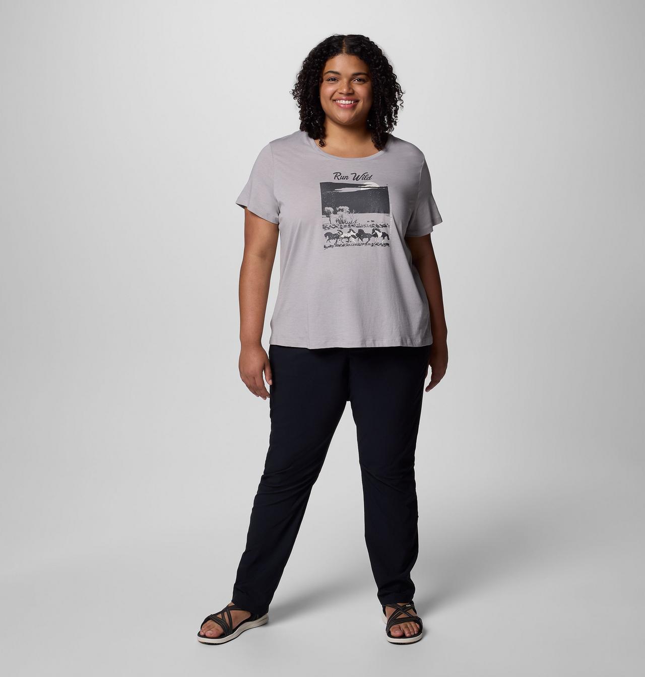 Women's Ruby Springs™ Graphic Scoop Neck Short Sleeve Shirt - Plus Size 5