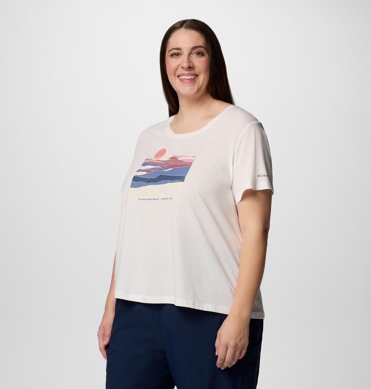 Women's Ruby Springs™ Graphic Scoop Neck Short Sleeve Shirt - Plus Size | 125 | 1X 3