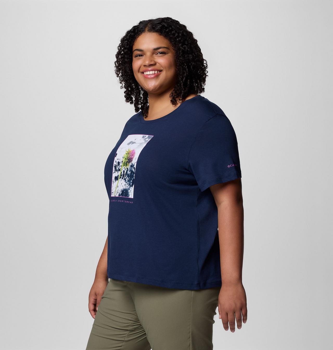 Women's Ruby Springs™ Graphic Scoop Neck Short Sleeve Shirt - Plus Size 3