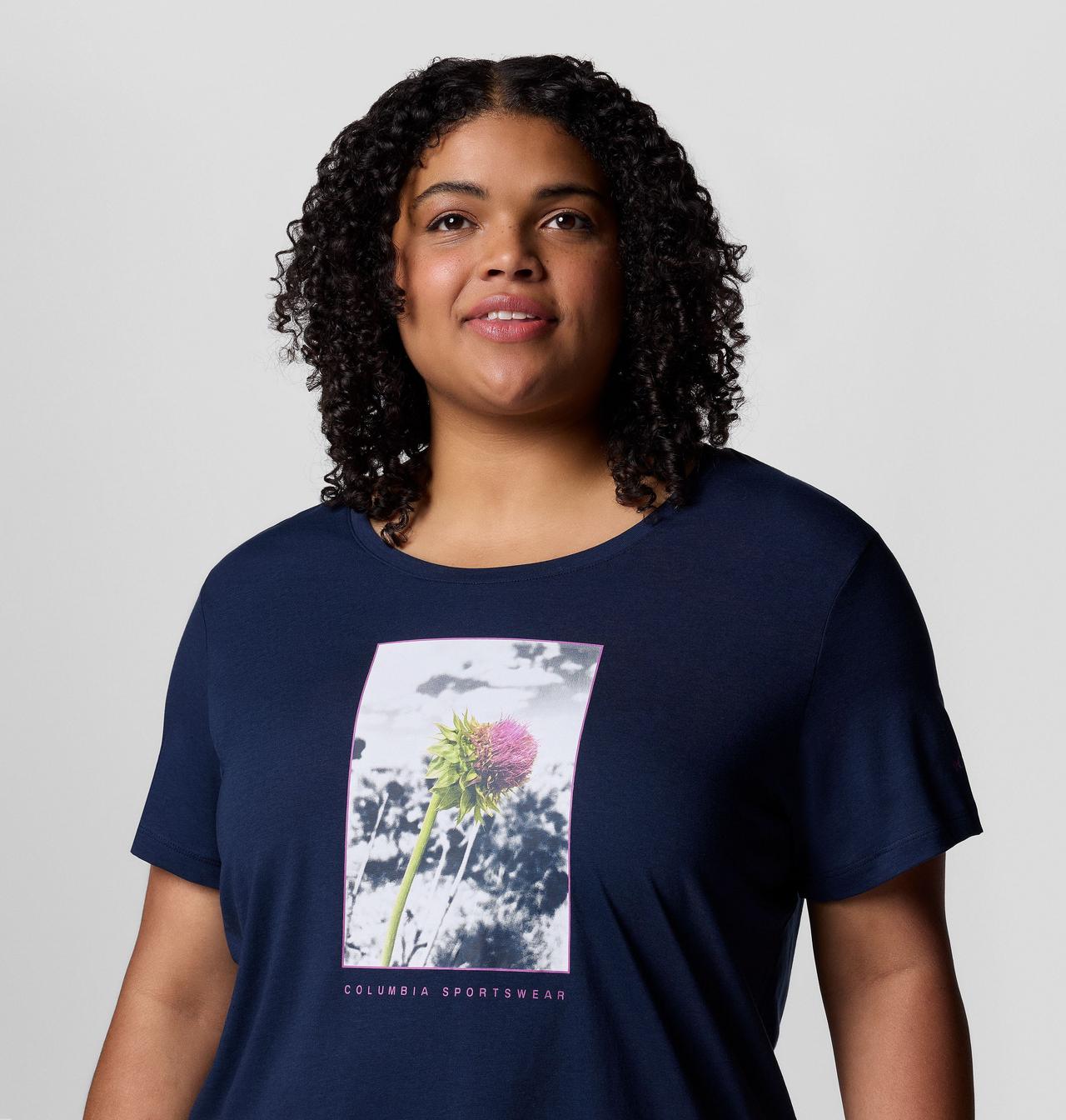 Women's Ruby Springs™ Graphic Scoop Neck Short Sleeve Shirt - Plus Size 4