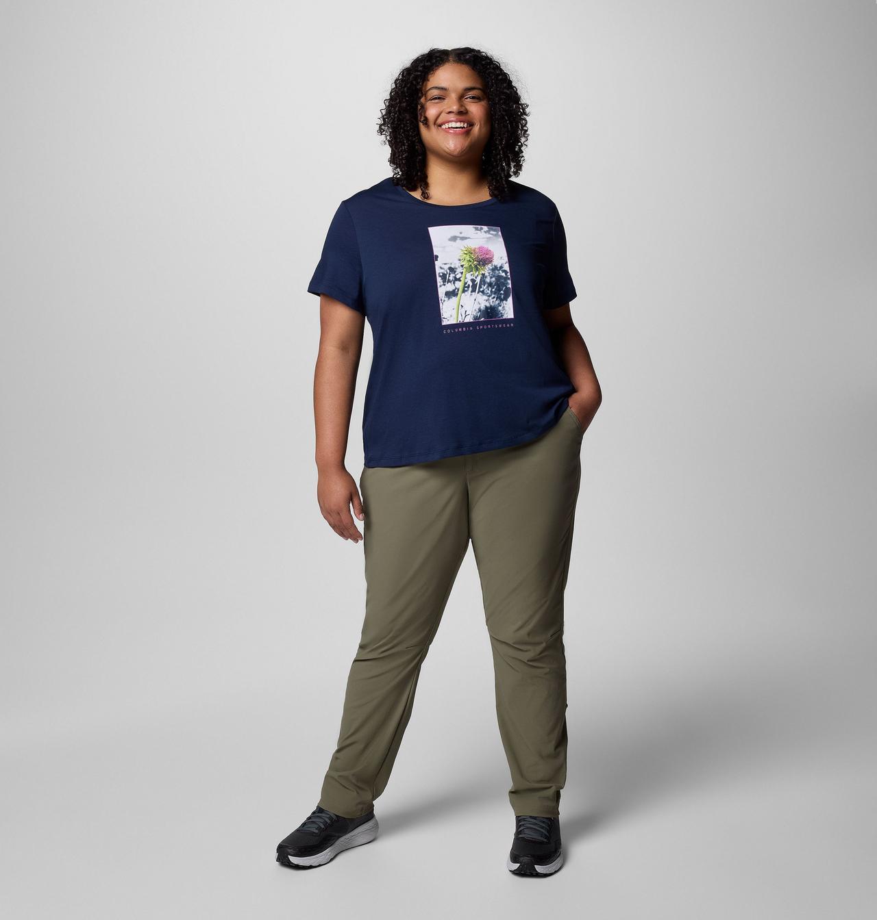 Women's Ruby Springs™ Graphic Scoop Neck Short Sleeve Shirt - Plus Size 5