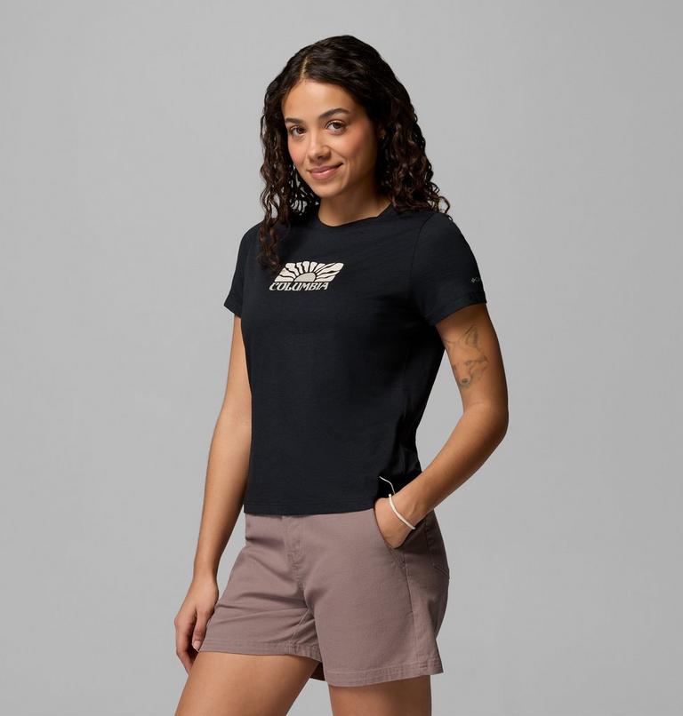 Camiseta ajustada con estampado Ruby Springs para mujer, Color: Black, Brandrise, image 4