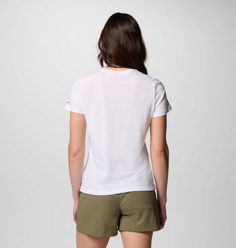 Women's Ruby Springs Graphic Fitted Short Sleeve Shirt, Color: White, Bearly Swirl, image 2