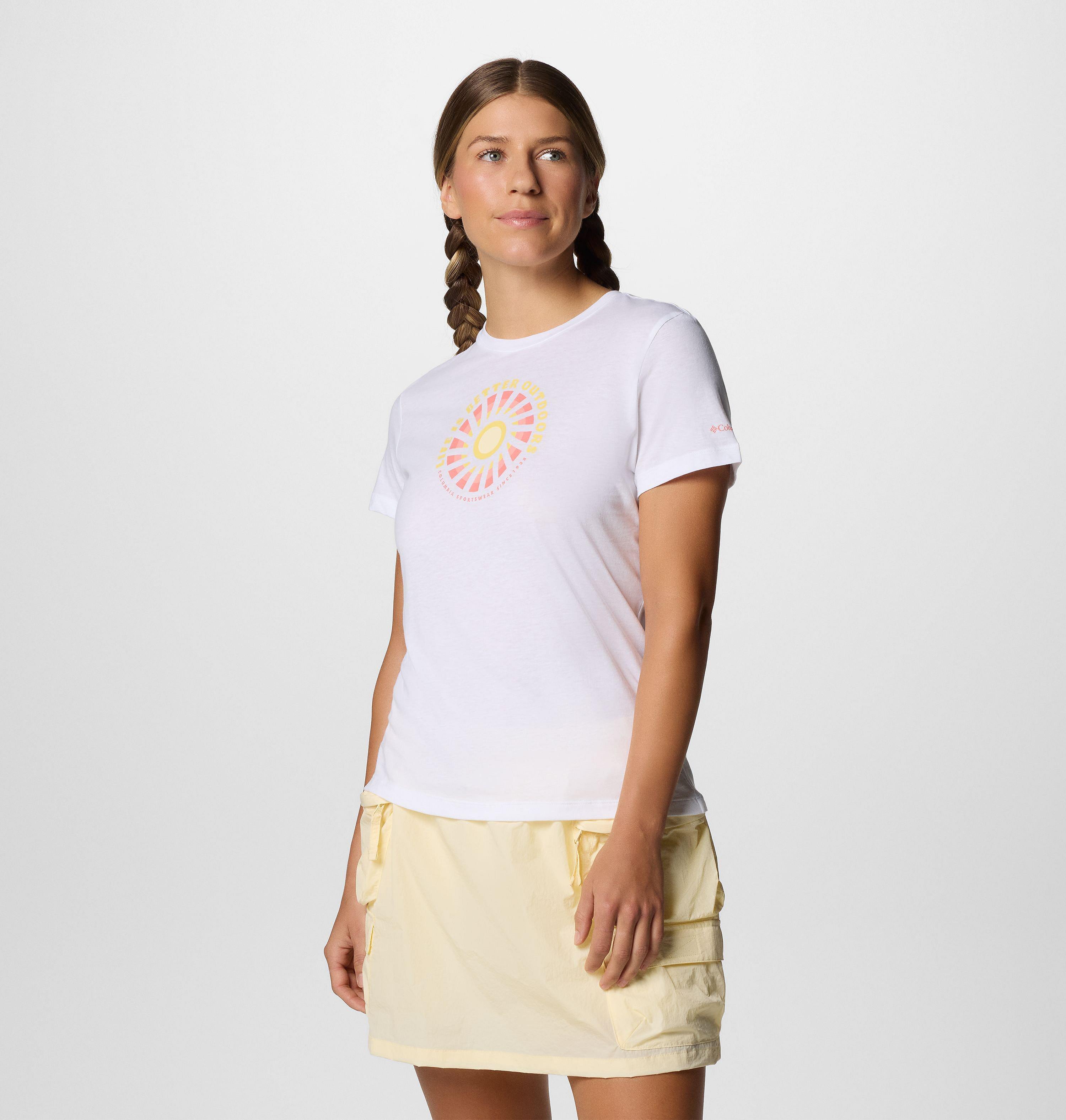 Femme Chemise ajustée à manches courtes à imprimé graphique Ruby Springs 3