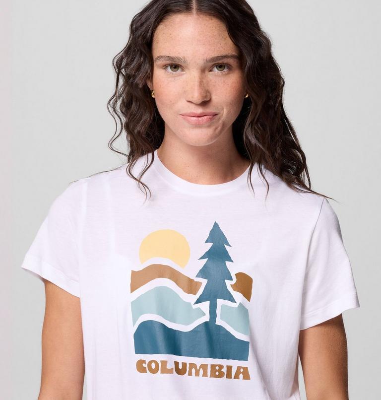 Women's Ruby Springs Graphic Fitted T-Shirt, Color: White, Get Hiked, image 5