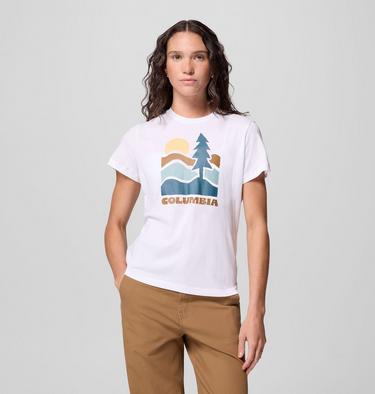 Women's Ruby Springs Graphic Fitted T-Shirt, Color: White, Get Hiked, image 3