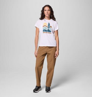 Women's Ruby Springs Graphic Fitted T-Shirt, Color: White, Get Hiked, image 4