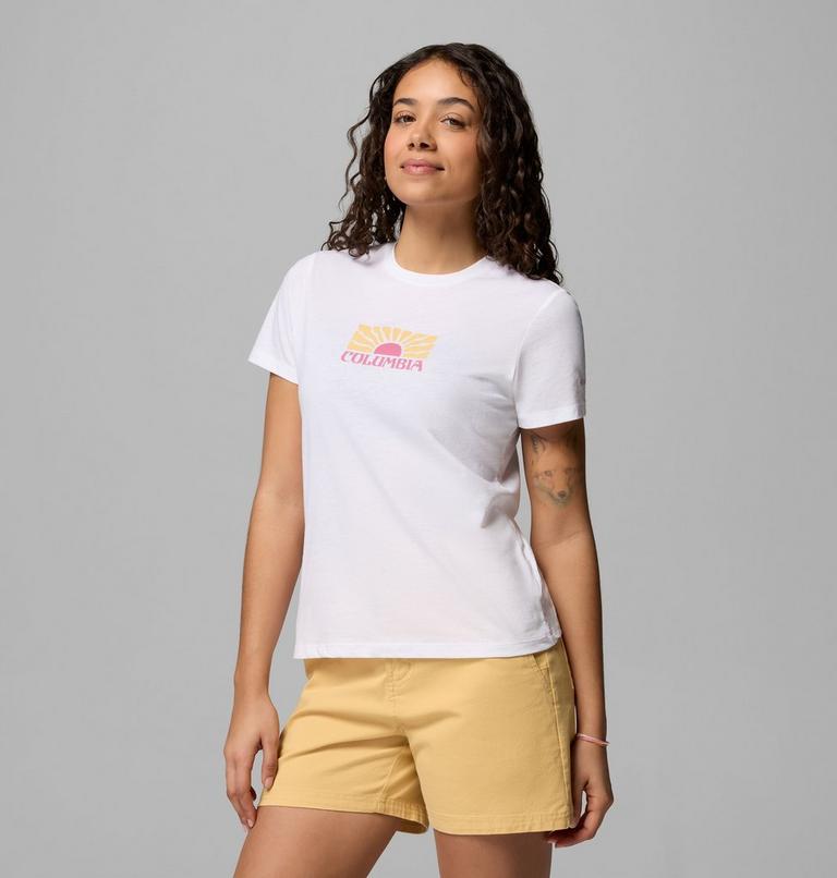 Women's Ruby Springs Graphic Fitted T-Shirt, Color: White, Brandrise, image 1