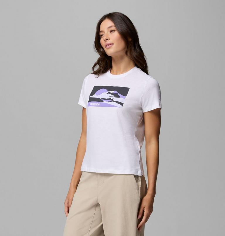 Ruby Springs Fitted T-Shirt mit Grafik f&uuml;r Frauen, Color: White Moonlit Hillscape, image 4