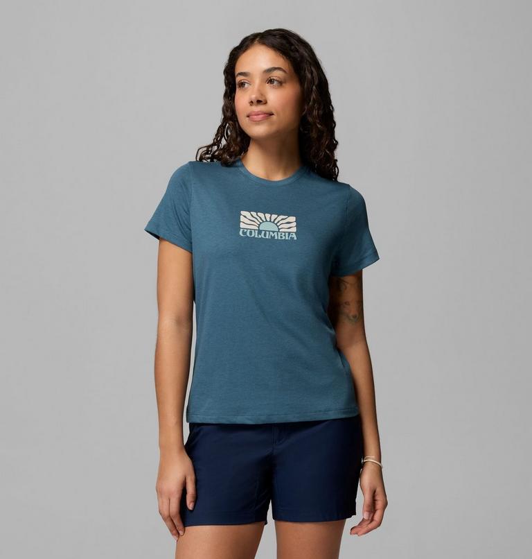 Camiseta ajustada con estampado Ruby Springs para mujer, Color: Everblue, Brandrise, image 1