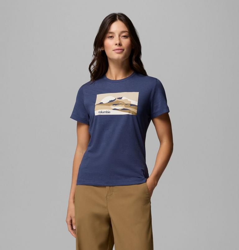 Ruby Springs Fitted T-Shirt mit Grafik f&uuml;r Frauen, Color: Nocturnal Moonlit Hillscape, image 1