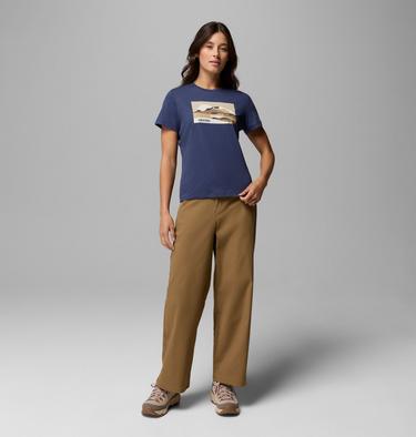 Women's Ruby Springs Graphic Fitted T-Shirt, Color: Nocturnal Moonlit Hillscape, image 8