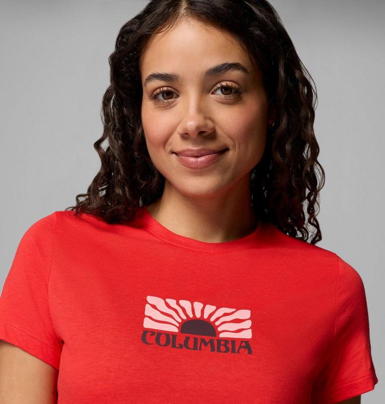 Women's Ruby Springs Graphic Fitted T-Shirt, Color: Poppy Red, Brandrise, image 5