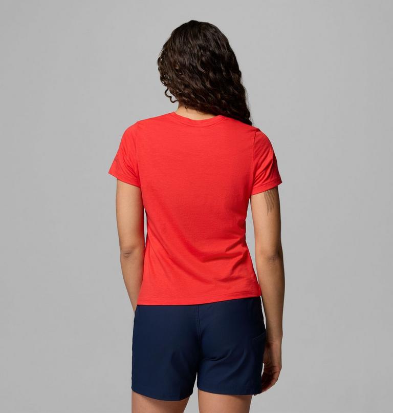 Women's Ruby Springs Graphic Fitted T-Shirt, Color: Poppy Red, Brandrise, image 3