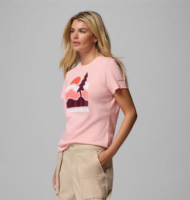 Ruby Springs Fitted T-Shirt mit Grafik für Frauen, Color: Pink Sand, Get Hiked, image 4