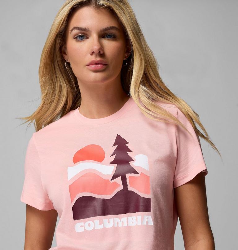 Camiseta ajustada con estampado Ruby Springs para mujer, Color: Pink Sand, Get Hiked, image 5