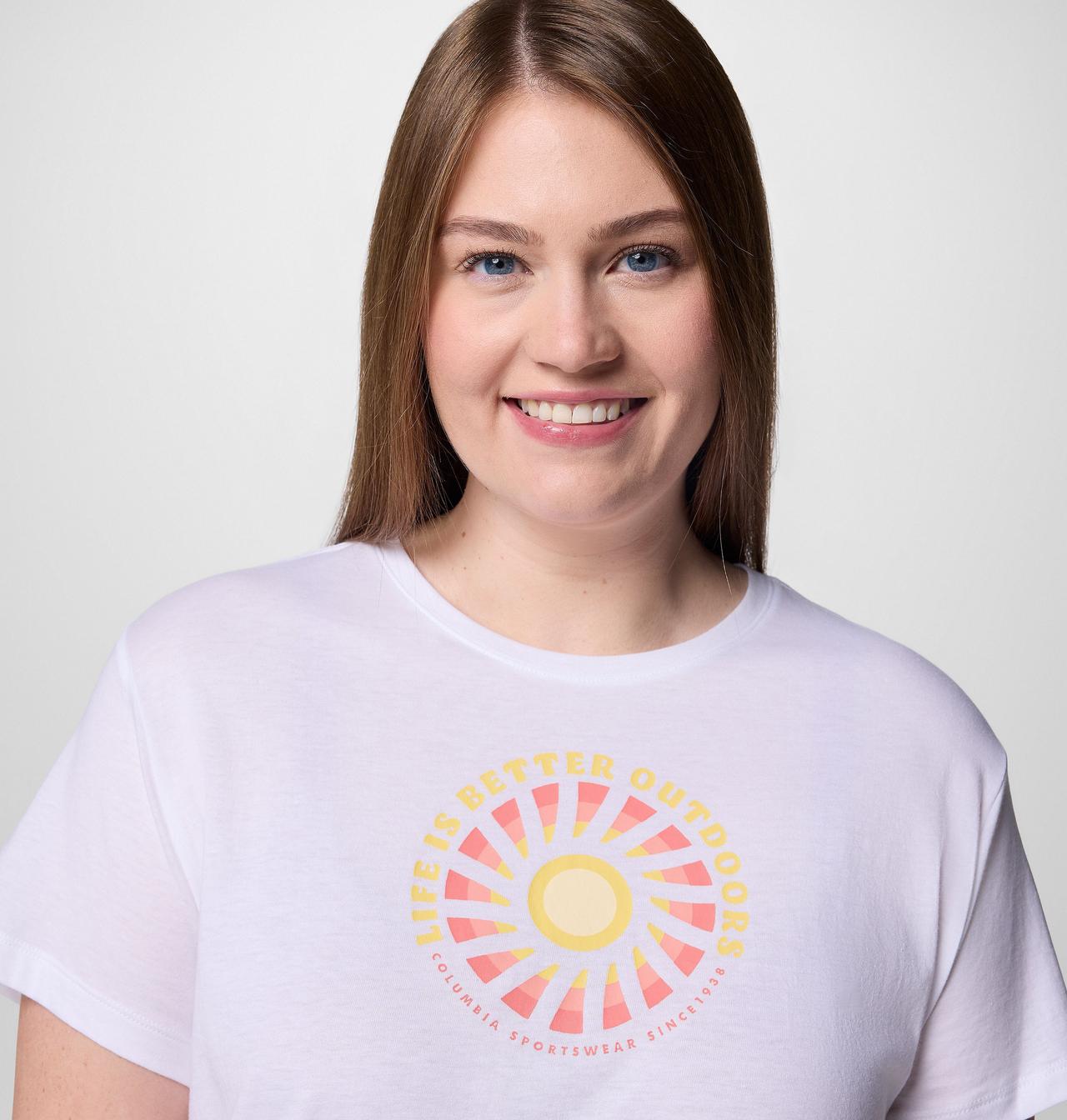 Women's Ruby Springs™ Graphic Fitted Short Sleeve Shirt - Plus Size 4