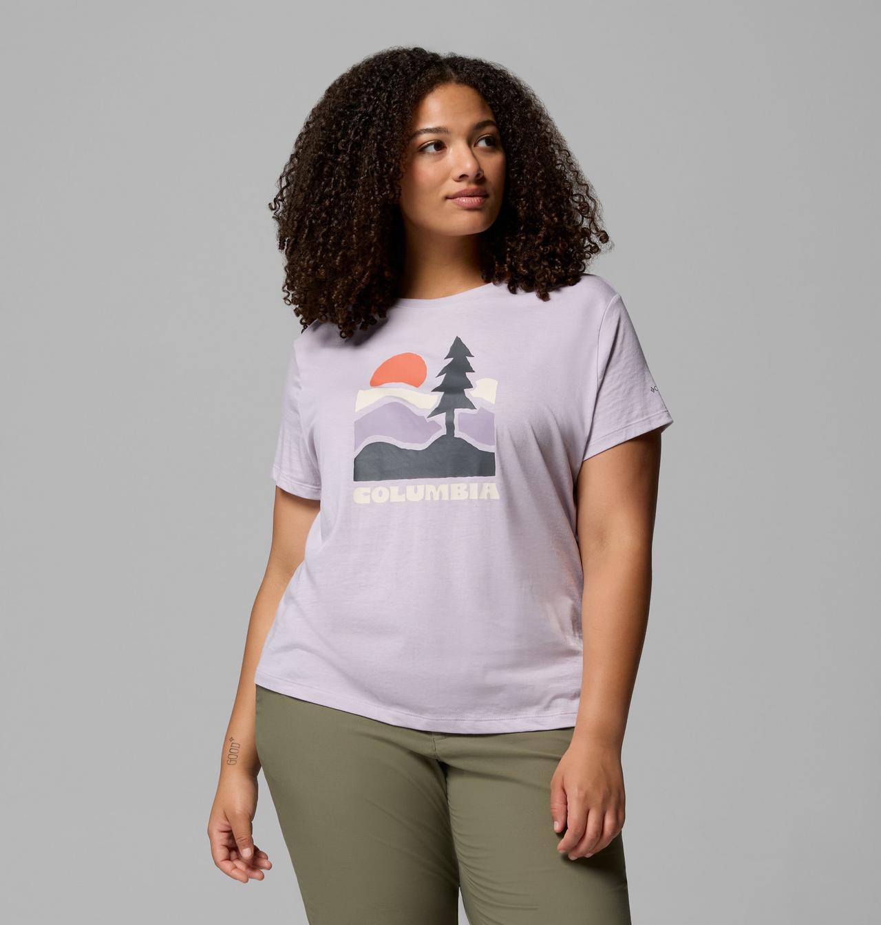 Women's Ruby Springs™ Graphic Fitted Short Sleeve Shirt - Plus Size 1