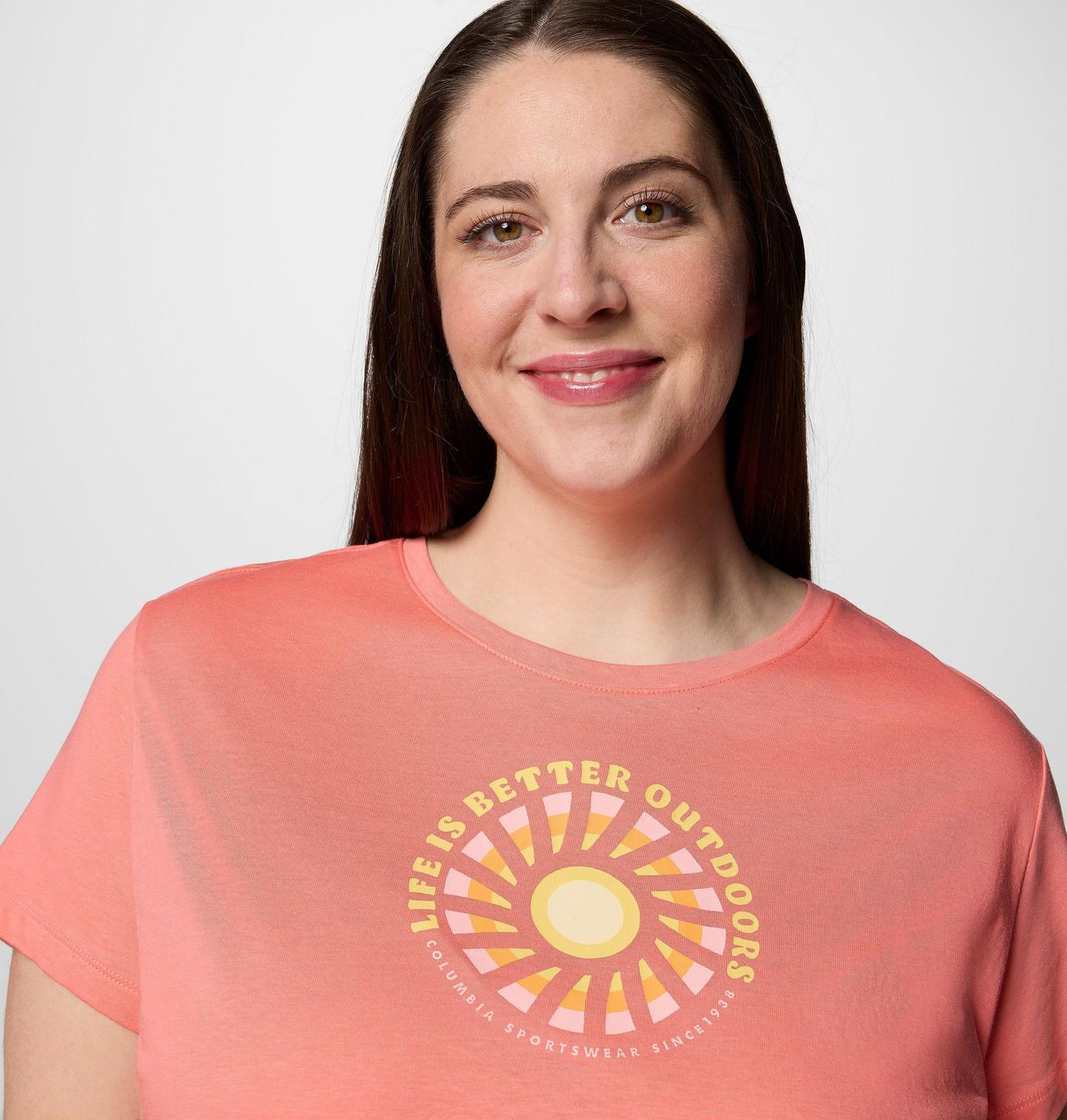 Women's Ruby Springs™ Graphic Fitted Short Sleeve Shirt - Plus Size 4