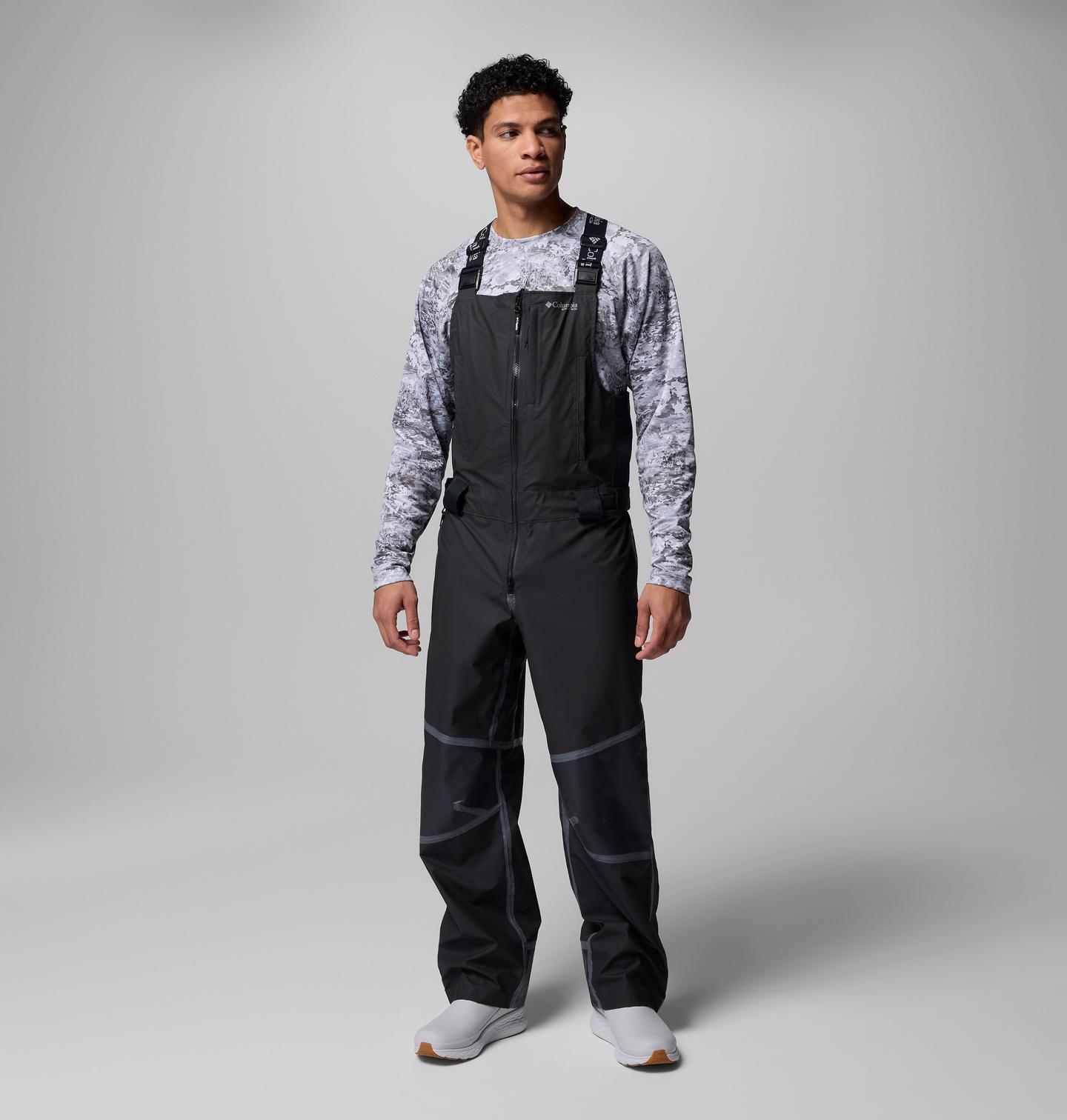 Мужской полукомбинезон Columbia PFG Force XII Odx, цвет: Чёрный — фото 1